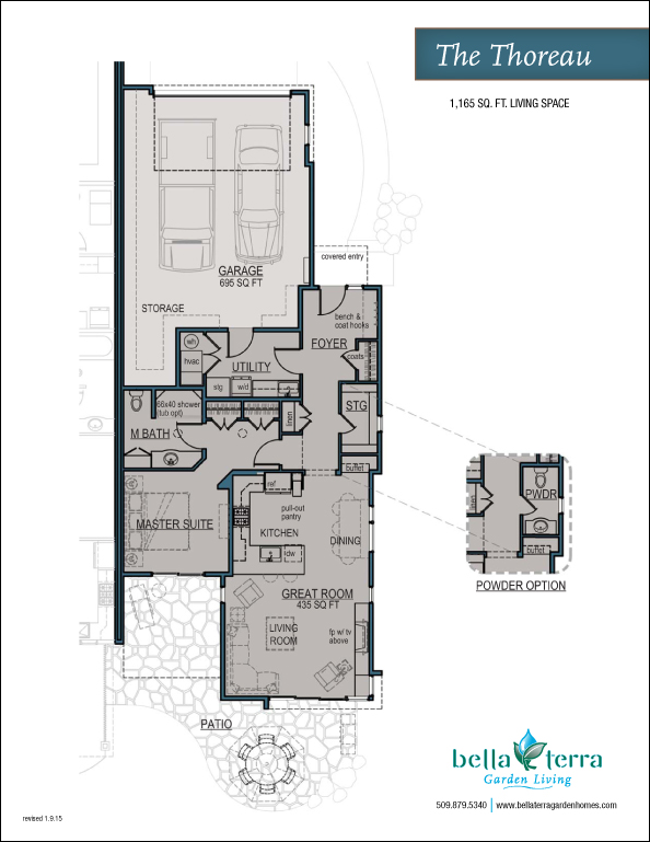 The Thoreau 1 Story Floor Plan