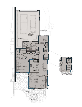 The Thoreau cottage condo floor plan.
